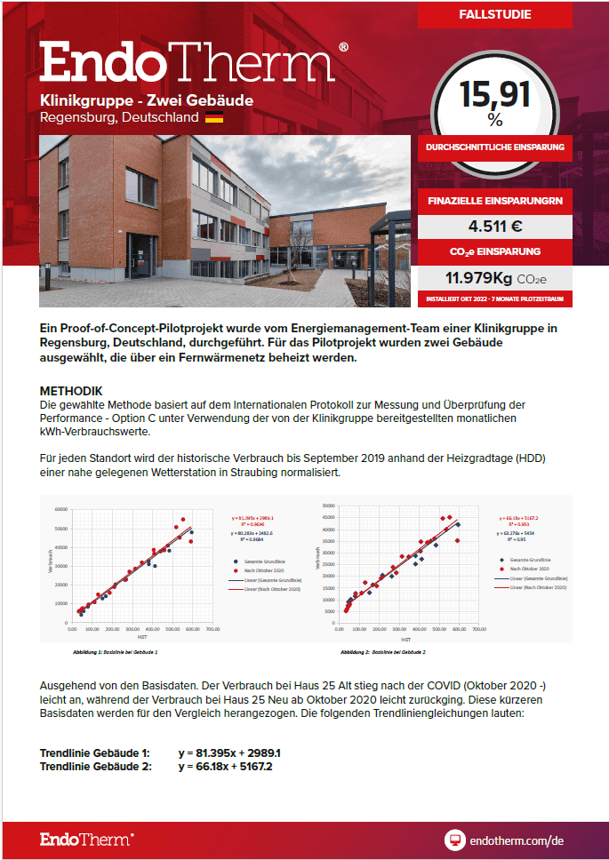 EndoTherm Fallstudie Kliniken Regensburg Seite 1 (Auszug)